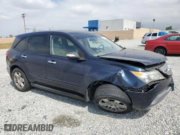 2009 Acura MDX with VIN 2HNYD28229H524259, listed as a Copart auction lot 54558615 with 162,409 mi miles and Salvage Title. Bid and sale history available at carsss.com. Image 4.