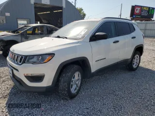 2021 Jeep Compass Sport with VIN 3C4NJDAB8MT512950, listed as a Copart auction lot 75008154 with 47,608 mi miles and Salvage Title. Bid and sale history available at carsss.com. Image 1.