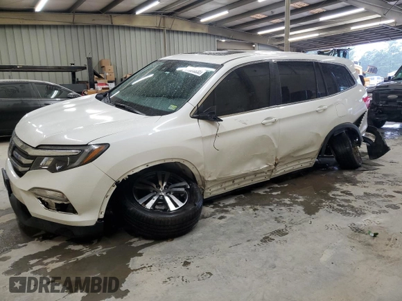 2018 Honda Pilot EX-L with VIN 5FNYF6H62JB043318, listed as a Copart auction lot 57853335 with 57,354 mi miles and Salvage title. Bid and sale history available at DreamBid. Image 1.