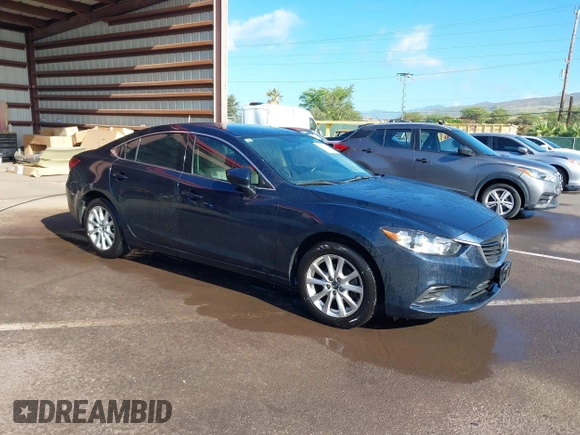 2015 Mazda 6 i Sport with VIN JM1GJ1U56F1203730, listed as a IAAI auction lot 41848281 with 93,150 mi miles. Bid and sale history available at carsss.com. Image 1.