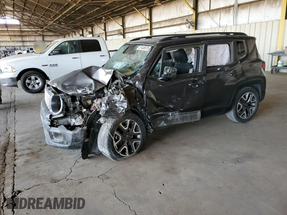 2017 Jeep Renegade Altitude with VIN ZACCJABB8HPG36797, listed as a Copart auction lot 57436575 with Not provided miles and Salvage title. Bid and sale history available at DreamBid. Image 1.