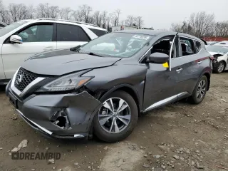 2022 Nissan Murano S with VIN 5N1AZ2AJ9NC123679, listed as a Copart auction lot 44778535 with 34,321 mi miles and Salvage Title. Bid and sale history available at DreamBid. Image 1.