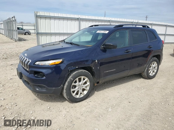2016 Jeep Cherokee Sport with VIN 1C4PJMAB6GW265970, listed as a Copart auction lot 54427385 with 182,275 mi miles and Clean Title. Bid and sale history available at DreamBid. Image 1.