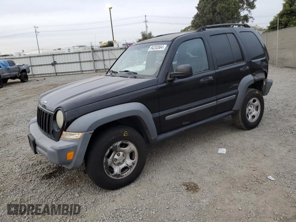 2005 Jeep Liberty Sport with VIN 1J4GK48K65W592508, listed as a Copart auction lot 84253564 with 145,375 mi miles and Salvage Title. Bid and sale history available at carsss.com. Image 1.
