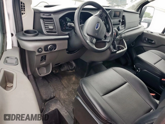 2023 Ford Transit Cargo with VIN 1FTBW9C89PKB88609, listed as a Copart auction lot 63399805 with 25,083 mi miles and Salvage title. Bid and sale history available at DreamBid. Image 8.