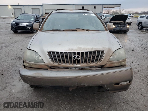 1999 Lexus RX 300 Luxury SUV with VIN JT6HF10U3X0054517, listed as a Copart auction lot 87036024 with 0 mi miles and Salvage Title. Bid and sale history available at carsss.com. Image 5.