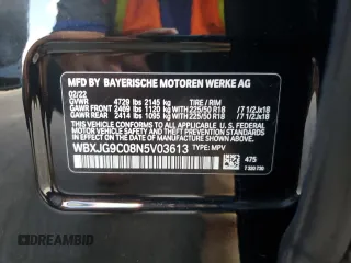 2022 BMW X1 xDrive28i z VIN WBXJG9C08N5V03613, wystawiony jako Copart lot #47483485 z przebiegiem 7 296 mil mil oraz Czysty tytuł • Clean title. Historia ofert i sprzedaży dostępna na DreamBid. Obrazek 13.
