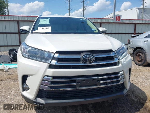 2017 Toyota Highlander Limited with VIN 5TDYZRFH4HS230188, listed as a IAAI auction lot 42382821 with 58,655 mi miles and . Bid and sale history available at DreamBid. Image 13.