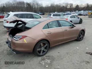 2021 Mercedes-Benz CLA with VIN W1K5J4HB6MN224663, listed as a Copart auction lot 45504085 with 26,663 mi miles and Salvage Title. Bid and sale history available at carsss.com. Image 3.