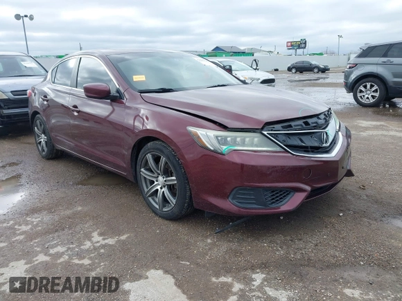 2016 Acura ILX w/Premium Pkg with VIN 19UDE2F72GA002695, listed as a IAAI auction lot 41527504 with 167,756 mi miles. Bid and sale history available at carsss.com. Image 1.
