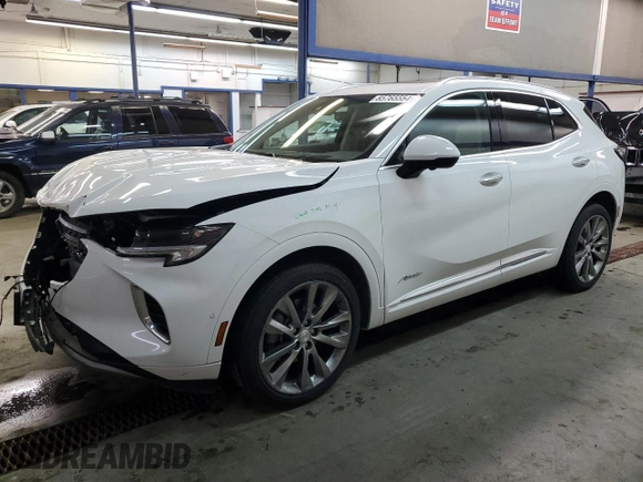 2021 Buick Envision Avenir with VIN LRBFZSR49MD053875, listed as a Copart auction lot 85765554 with Not Provided miles and Salvage Title. Bid and sale history available at carsss.com. Image 1.