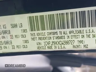 2012 Jeep Liberty Sport with VIN 1C4PJMAKXCW200727, listed as a IAAI auction lot 41867942 with 79,534 mi miles. Bid and sale history available at carsss.com. Image 9.