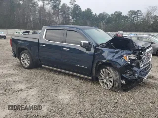 2020 GMC Sierra 1500 Denali with VIN 1GTU9FEL7LZ367359, listed as a Copart auction lot 48793545 with 53,607 mi miles and Salvage Title. Bid and sale history available at DreamBid. Image 4.