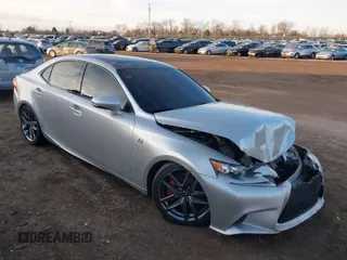 2016 Lexus IS 350 with VIN JTHCE1D21G5011584, listed as a IAAI auction lot 41527807 with 129,364 mi miles. Bid and sale history available at carsss.com. Image 1.