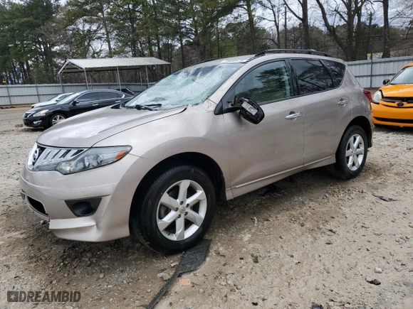 2010 Nissan Murano S with VIN JN8AZ1MU1AW000735, listed as a Copart auction lot 49690575 with 69,592 mi miles and Salvage Title. Bid and sale history available at carsss.com. Image 1.