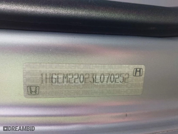 2003 Honda Civic EX with VIN 1HGEM22023L070252, listed as a IAAI auction lot 41922620 with 122,340 mi miles. Bid and sale history available at carsss.com. Image 9.
