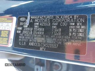 2019 Kia Niro Touring with VIN KNDCE3LC5K5235117, listed as a Copart auction lot 82282574 with 81,362 mi miles and Salvage Title. Bid and sale history available at carsss.com. Image 14.