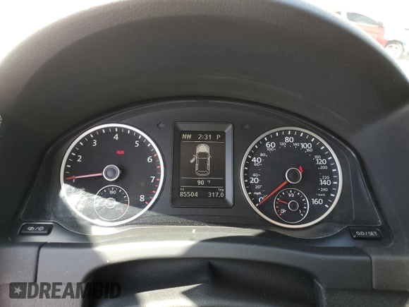 2014 Volkswagen Tiguan SE with VIN WVGAV3AX0EW614369, listed as a Copart auction lot 57664045 with 85,504 mi miles and Salvage title. Bid and sale history available at DreamBid. Image 9.