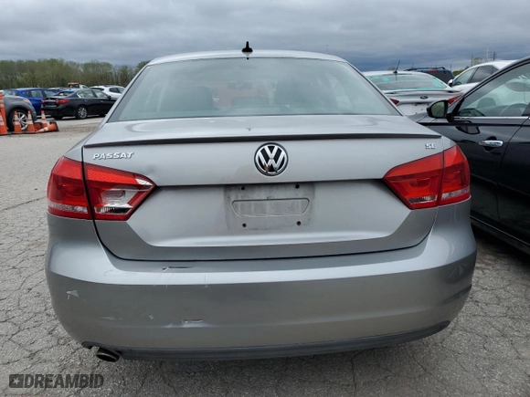 2013 Volkswagen Passat SE with VIN 1VWBP7A35DC044292, listed as a Copart auction lot 49357094 with 123,659 mi miles and Salvage Title. Bid and sale history available at carsss.com. Image 6.