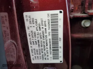 2009 Honda Accord Sdn EX-L with VIN 1HGCP26869A038181, listed as a Copart auction lot 48612895 with 92,513 mi miles and Salvage Title. Bid and sale history available at carsss.com. Image 12.