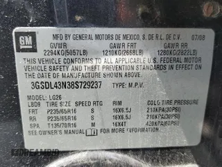 2008 Saturn VUE XE with VIN 3GSDL43N38S729237, listed as a Copart auction lot 52702794 with 201,510 mi miles and Non Repairable. Bid and sale history available at DreamBid. Image 12.