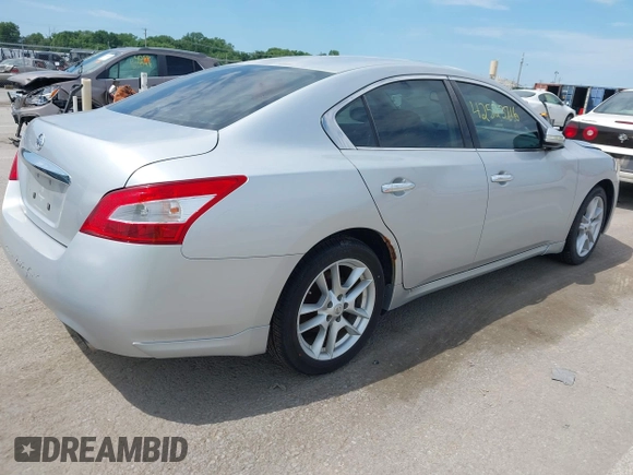 2009 Nissan Maxima S with VIN 1N4AA51E29C853185, listed as a IAAI auction lot 42523716 with 146,957 mi miles and . Bid and sale history available at DreamBid. Image 4.
