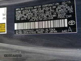 2015 Scion tC with VIN JTKJF5C76FJ007698, listed as a Copart auction lot 55138695 with 171,815 mi miles and Salvage Title. Bid and sale history available at carsss.com. Image 12.