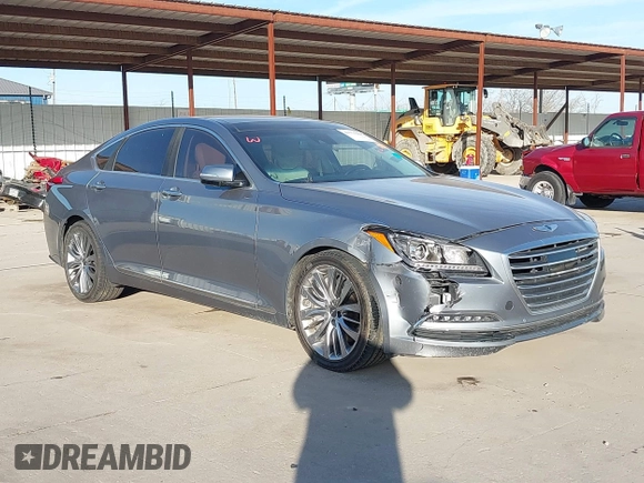 2015 Hyundai Genesis 5.0L with VIN KMHGN4JF1FU096051, listed as a IAAI auction lot 41771204 with 74,038 mi miles. Bid and sale history available at carsss.com. Image 1.