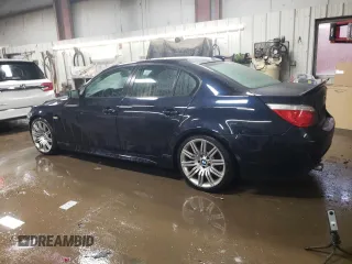 2008 BMW 5 Series 550i with VIN WBANW53598CT53367, listed as a Copart auction lot 43763995 with 178,034 mi miles and Salvage Title. Bid and sale history available at carsss.com. Image 2.