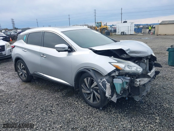 2016 Nissan Murano SL with VIN 5N1AZ2MH8GN139470, listed as a IAAI auction lot 41787551 with 116,182 mi miles. Bid and sale history available at carsss.com. Image 1.