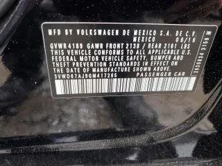 2016 Volkswagen Jetta Sedan 1.4T SE with VIN 3VWD67AJ9GM417265, listed as a Copart auction lot 55408484 with 170,517 mi miles and Salvage Title. Bid and sale history available at carsss.com. Image 12.
