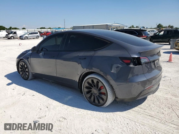 2022 Tesla Model Y Performance z VIN 7SAYGDEF5NF574382, wystawiony jako Copart lot #48531565 z przebiegiem 35 165 mil mil oraz Szkoda całkowita • Salvage title. Historia ofert i sprzedaży dostępna na DreamBid. Obrazek 2.