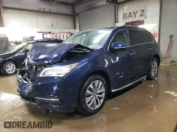 2016 Acura MDX w/Tech/Entertainment with VIN 5FRYD4H69GB016229, listed as a Copart auction lot 50205395 with 163,865 mi miles and Salvage Title. Bid and sale history available at carsss.com. Image 1.