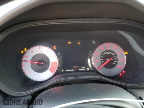 2021 Acura TLX w/A-Spec Package with VIN 19UUB6F51MA005615, listed as a Copart auction lot 43466925 with 54,063 mi miles and Salvage Title. Bid and sale history available at carsss.com. Image 9.