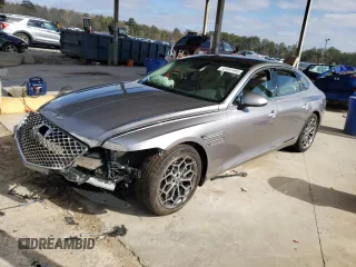 2023 Genesis G80 2.5T with VIN KMTGB4SC6PU152750, listed as a Copart auction lot 41451495 with 61,448 mi miles and Salvage Title. Bid and sale history available at carsss.com. Image 1.