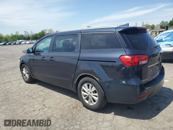 2016 Kia Sedona LX with VIN KNDMB5C11G6188869, listed as a Copart auction lot 56724745 with 91,195 mi miles and Clean Title. Bid and sale history available at DreamBid. Image 2.