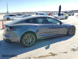 2023 Tesla Model S with VIN 5YJSA1E5XPF516118, listed as a Copart auction lot 42147345 with 12,564 mi miles and Salvage Title. Bid and sale history available at carsss.com. Image 3.
