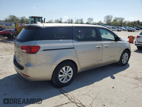 2017 Kia Sedona LX with VIN KNDMB5C17H6228387, listed as a Copart auction lot 51953475 with 131,202 mi miles and Salvage Title. Bid and sale history available at carsss.com. Image 3.
