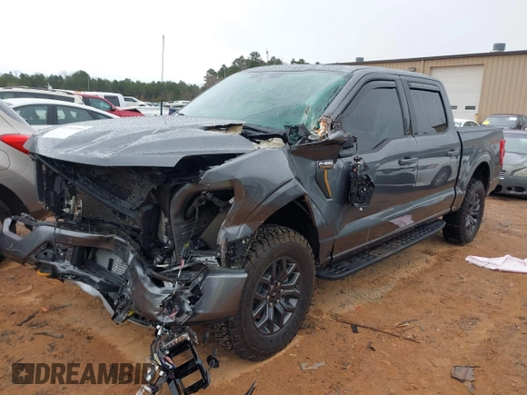 2023 Ford F-150 XL with VIN 1FTEW1E8XPFA72517, listed as a IAAI auction lot 41763300 with 1 mi miles. Bid and sale history available at carsss.com. Image 2.