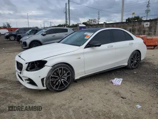 2021 Mercedes-Benz C 43 AMG with VIN W1KWF6EB6MR641697, listed as a Copart auction lot 89278785 with 48,937 mi miles and Salvage title. Bid and sale history available at DreamBid. Image 1.