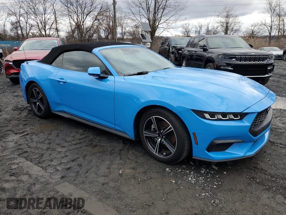 2024 Ford Mustang EcoBoost with VIN 1FAGP8UH8R5114617, listed as a Copart auction lot 86103874 with 0 mi miles and Salvage Title. Bid and sale history available at carsss.com. Image 4.