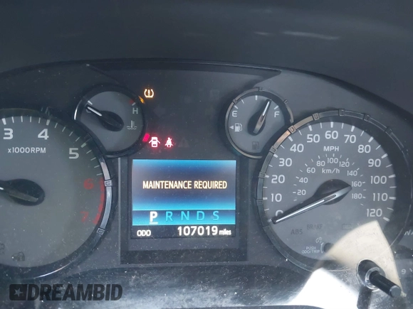 2014 Toyota Tundra 4WD Truck SR with VIN 5TFUM5F17EX055949, listed as a IAAI auction lot 41728783 with 107,019 mi miles. Bid and sale history available at carsss.com. Image 7.