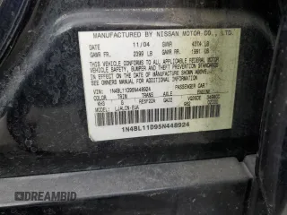 2005 Nissan Altima 3.5 SE with VIN 1N4BL11D95N448924, listed as a Copart auction lot 50790055 with 103,177 mi miles and Salvage Title. Bid and sale history available at carsss.com. Image 12.