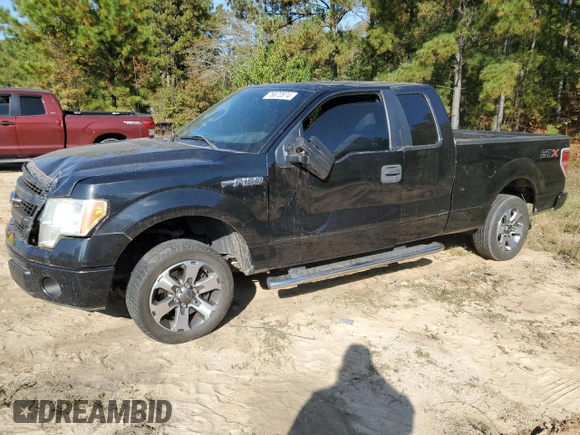 2014 Ford F-150 XL with VIN 1FTFX1CF4EFB24806, listed as a Copart auction lot 76672874 with 144,886 mi miles and Salvage title. Bid and sale history available at DreamBid. Image 1.