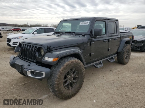 2022 Jeep Gladiator Sport S with VIN 1C6HJTAG8NL125550, listed as a Copart auction lot 50255805 with Not provided miles and Salvage title. Bid and sale history available at DreamBid. Image 1.