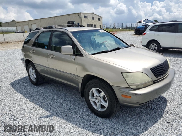 2001 Lexus RX 300 with VIN JTJGF10U410102261, listed as a Copart auction lot 62439124 with 159,012 mi miles and Salvage Title. Bid and sale history available at carsss.com. Image 4.