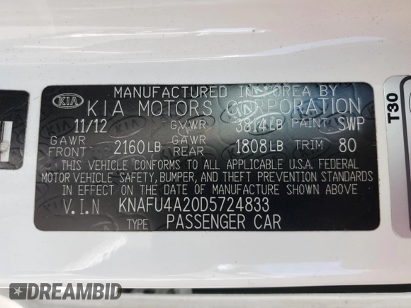 2013 Kia Forte EX with VIN KNAFU4A20D5724833, listed as a Copart auction lot 51454455 with 152,297 mi miles and Salvage Title. Bid and sale history available at carsss.com. Image 15.