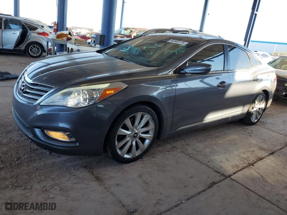 2013 Hyundai Azera with VIN KMHFH4JG9DA252363, listed as a Copart auction lot 46349175 with 121,207 mi miles and Salvage Title. Bid and sale history available at carsss.com. Image 1.