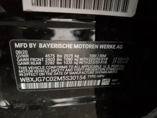 2021 BMW X1 sDrive28i z VIN WBXJG7C02M5S30154, wystawiony jako Copart lot #56076565 z przebiegiem 57 671 mil mil oraz Tytuł czysty. Historia ofert i sprzedaży dostępna na DreamBid. Obrazek 12.