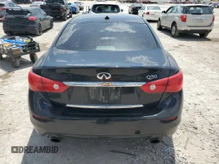 2014 Infiniti Q50 Premium with VIN JN1BV7AP6EM691276, listed as a Copart auction lot 56111145 with 209,033 mi miles and Salvage title. Bid and sale history available at DreamBid. Image 6.